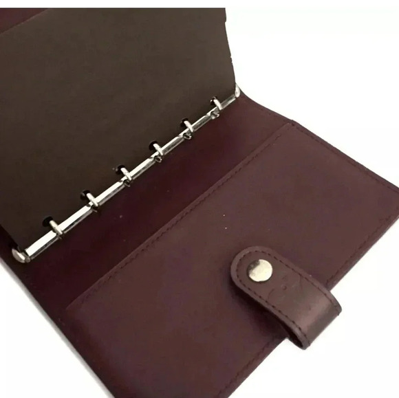 $119 Authentic Louis Vuitton Monogram Mat Agenda PM Notebook Cover Maroon FIRM - Picture 6 of 16